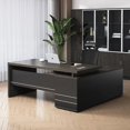 thumbnail image 3 of Minimalist Modern Office Desks Computer Cabinet Drawers Writing Storage Executive Mainstays Laptop Mesa Escritorio Accessories My Lux Decor Round, 3 of 6