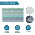 thumbnail image 6 of Purple Green Boho Placemats Set of 6, Vintage Ethnic Tribe Abstract Art Placemats for Dining Table, Place Mats for Kitchen Tabletop, Waterproof Wipeable Dining Table Mats Set, 6 of 9