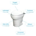 Thetford AquaMagic V RV Toilet, Hand Flush, High, White, 31667,18.5