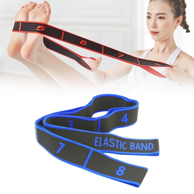 STRAP STRAP STRAP STRAP STRAP Fitness Ejercicio de extracción de tiros versátiles de banda elástica 8 segmento para entrenamientos estiramientos Azul