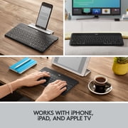 Logitech Keys-To-Go Super-Slim and Super-Light Bluetooth Keyboard for iPhone, iPad, and Apple TV, Black