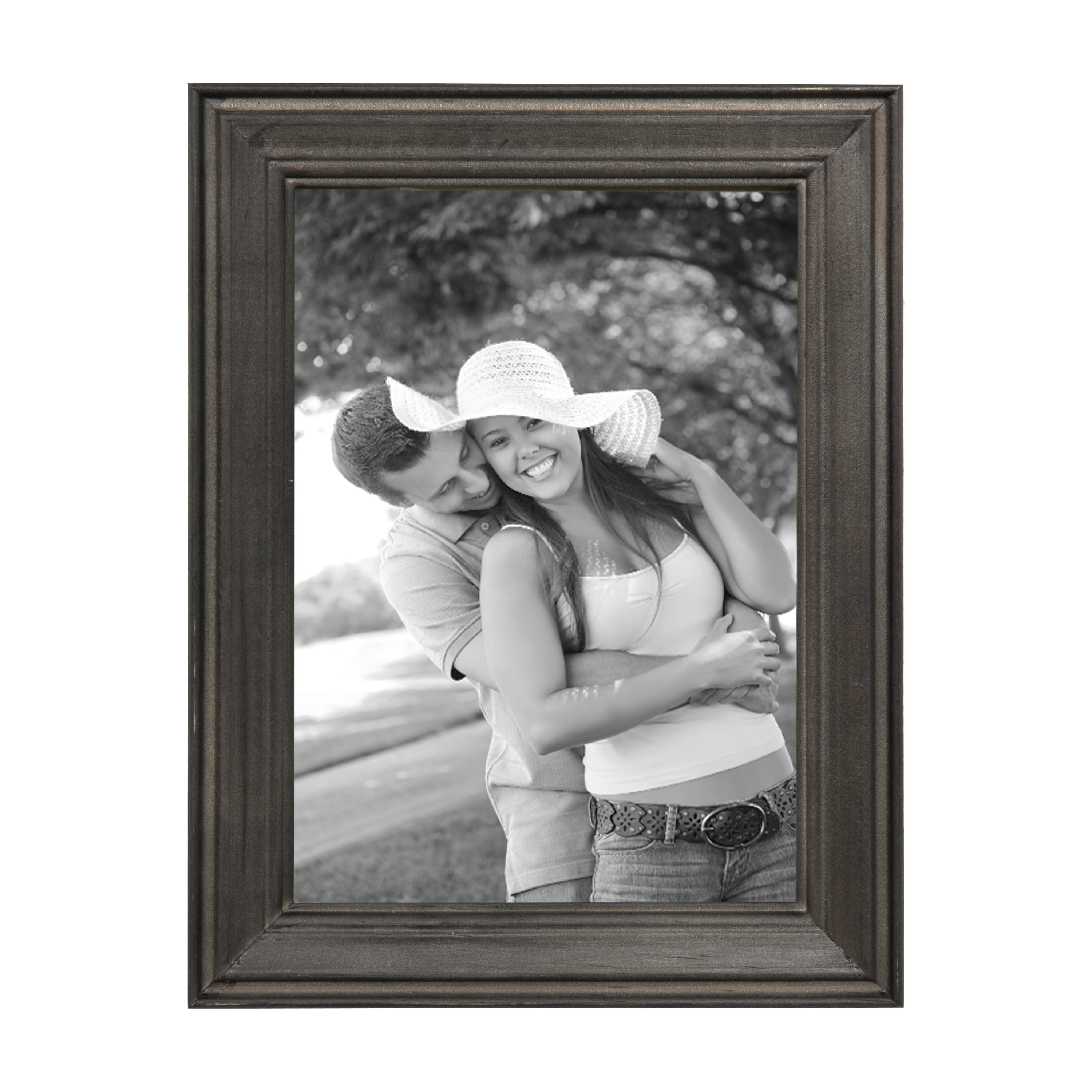 Kate and Laurel Bordeaux Gallery Wall Kit, Set of 10 with Assorted Size Frames with Charcoal Gray Finish