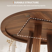 Round Dining Table for 4-6 People, 47 Inches Dining Room Table with Pedestal Base, Dinner Tables, Circle Kitchen Tables for Dining Room, Kitchen, Living Room(Table Only)