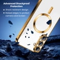 thumbnail image 4 of Entronix Magnetic Clear Case Compatible with Galaxy S26 Plus, Flexible TPU Cover and Built-in Camera Lens Protector, Gold, 4 of 6