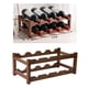 thumbnail image 4 of Estante de vino Soporte de botella de lujo Soporte de madera Estante de 2 capas, 4 of 9