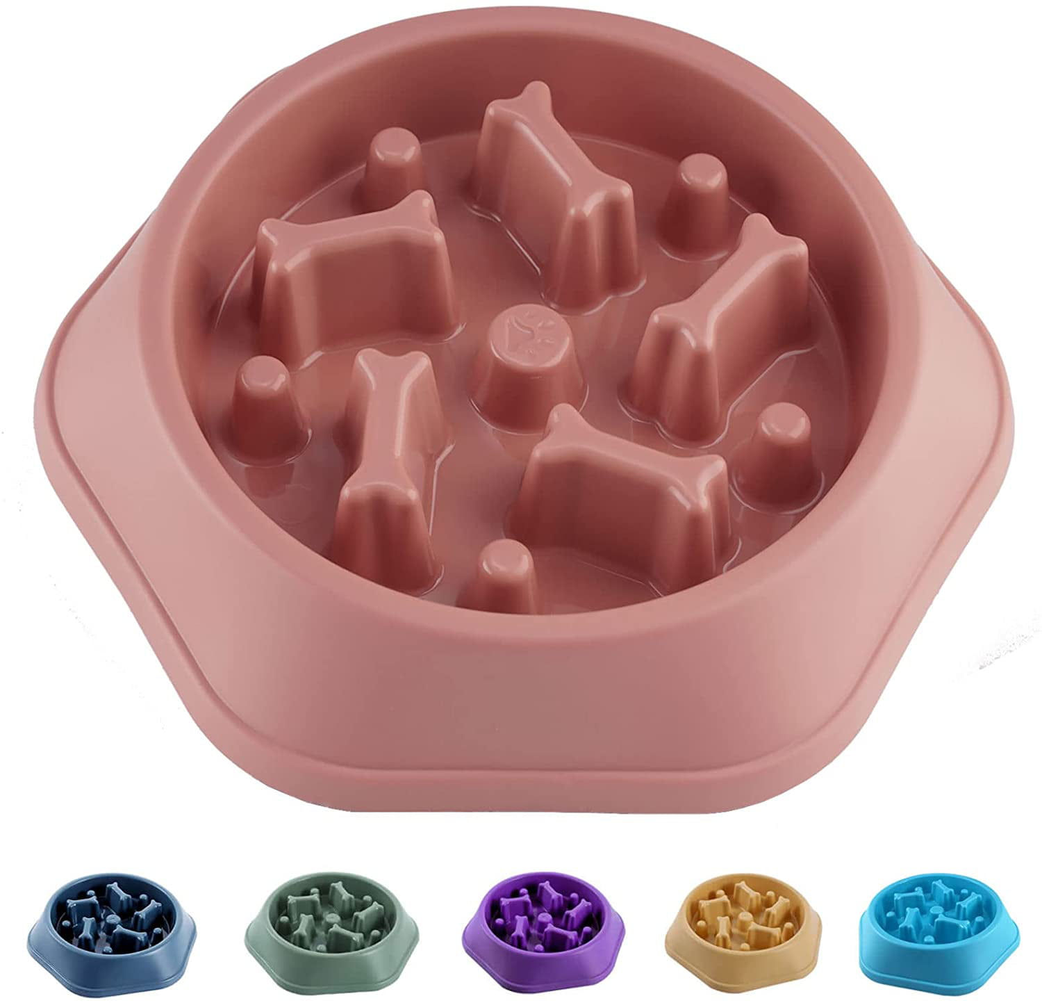 Slow Feeder Small Dog Bowl Anti Bloat No Gulp Puppy Pet Interactive Feeding  Bowl