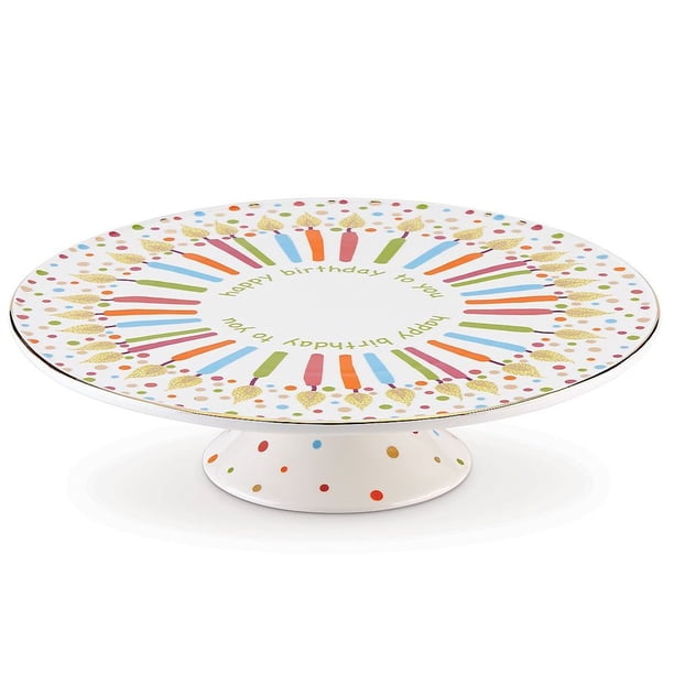 Lenox 867390 Candles and Confetti Musical Birthday Cake Plate Walmart