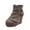 Khaki, variant on Juebong Women's Leather Boots With Belt Buckle Outdoor Wedge Heel Walking Trekking Shoes,Black Size 7.5