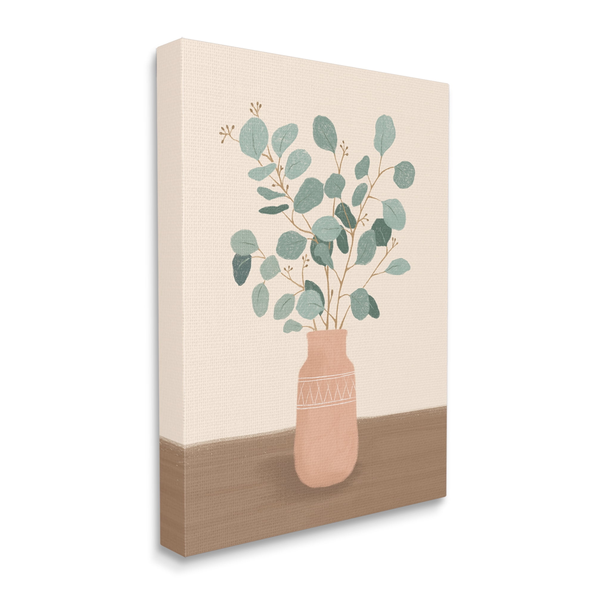 Nancy McKenzie Boho Botanical Leaf Branches Southwestern Geometric Vase 36" x 48" Painting Canvas Art Print, by Stupell Home Décor