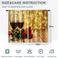 thumbnail image 3 of Red Wine Rose Floral Kitchen Curtains - Flowers Candle Romance Mother''s Day Decor Short Curtains for Home Dining Room Rod Pocket Window Drapes 2 Panels Set, 28"x36", 3 of 5