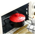 thumbnail image 6 of Bruntmor 8.5oz Oven Safe Mini Cocotte Ceramic Ramekins for Baking, Casserole with Lid (Matte Black w/Red Lid), 6 of 7