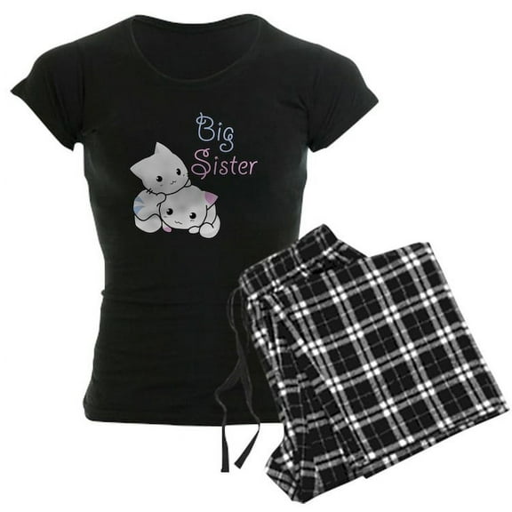CafePress - Cute Kitty Big Sister - Women's Dark Pajamas