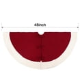 thumbnail image 2 of Falda con forma de árbol de Navidad, tejida, 122 cm, color rojo y blanco, 2 of 8