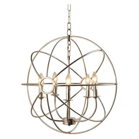 UPC 845805045661 product image for Yosemite Home Decor Shooting Star 5 Lights Mini Chandelier in Nickel Plated | upcitemdb.com