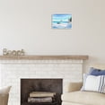 thumbnail image 3 of Stupell Industries Blue & White Beach Landscape Painting White Framed Art Print Wall Art, 14 x 11, 3 of 9