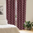 thumbnail image 2 of Ambesonne Maroon Window Curtains, Damask Style Motifs Graphic, Each 28" W x 63" L, Maroon Pale Sepia, 2 of 3