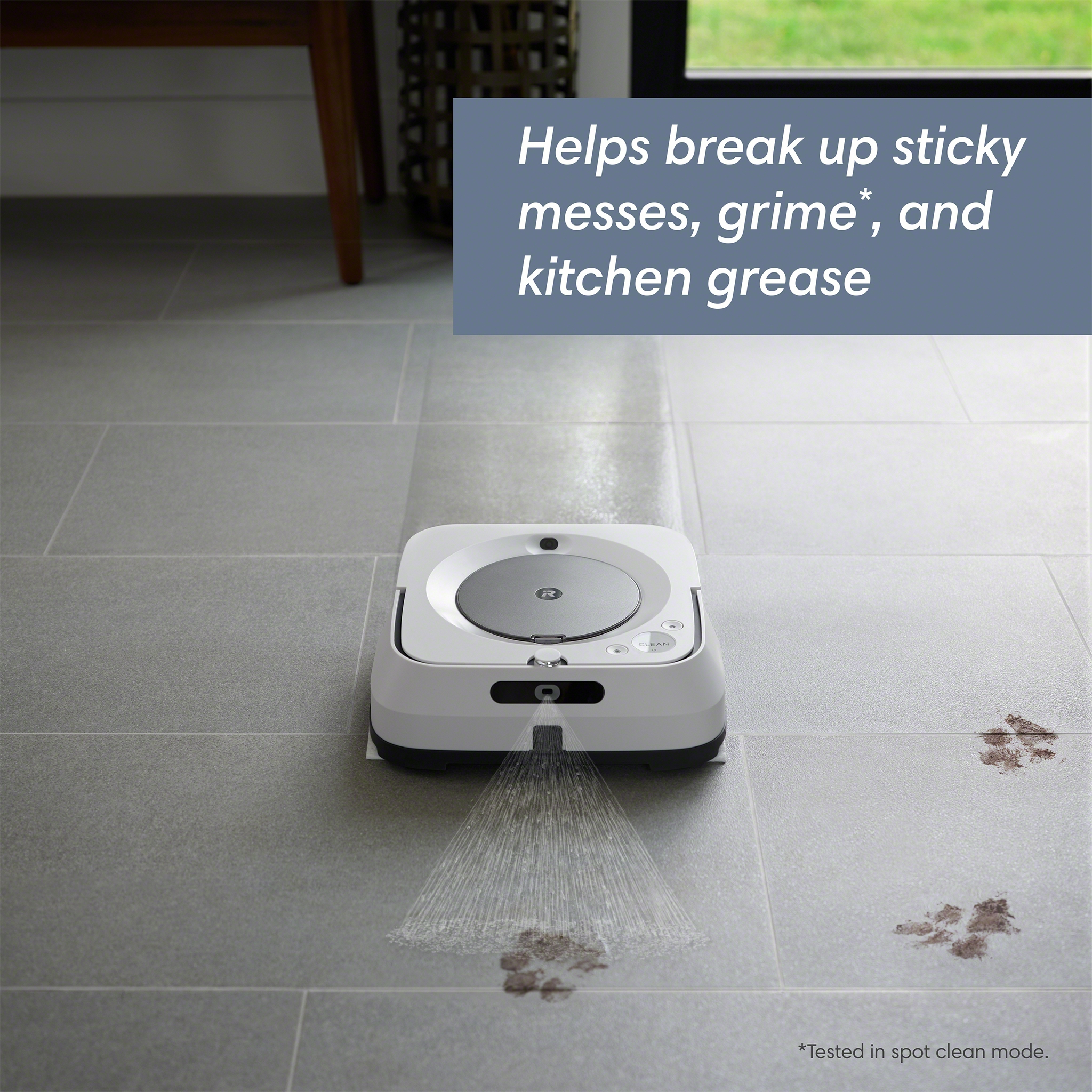 iRobot Braava Jet M6 (6110) Ultimate Robot Mop- Wi-Fi Connected, Precision Jet Spray, Smart Mapping, Works with Google Home, Ideal for Multiple Rooms, Recharges and Resumes - image 5 of 23