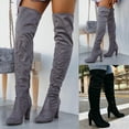 thumbnail image 6 of Oyedens Stiletto Thigh High Boots for Women Ladies Fashion Suede High Heels Over The Knee Long Boots, 6 of 7