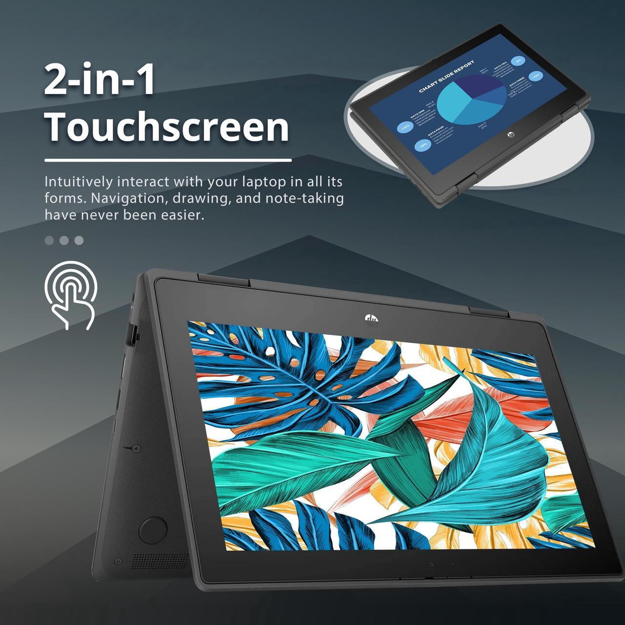 Restored HP ProBook x360 11 G5 EE 11.6" HD Touchscreen 2-in-1 Laptop, Intel Celeron N4020, 4GB RAM, 320GB Storage (64GB eMMC + 256GB USB), Intel UHD Graphics, Windows 10 Pro(Refurbished)