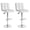 White, variant on Furnibear Set of 2 Square Swivel Adjustable PU Leather Bar Stools with Back and Footrest, Red