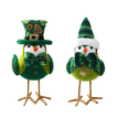 thumbnail image 2 of DAMAI 2 Pcs St Patricks Day Bird Decor, Handmade Irish Bird Plush with Lucky Clover Hat for Home Table Centerpiece, Green Bird Ornament Party Supplies (A+B, 2 Pcs Set), 2 of 4