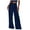 Blue, variant on Women's Casual Pants Solid Color Suede Straight Leg Wide Leg Elegant Commuting Trousers for Autumn Winter Comfortable Stylish