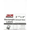 "JAM Paper Shipping Address Labels, Large, 3 1/3"" x 4"", White, 120/pack"