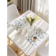 thumbnail image 5 of Floral Eucalyptus Leaves Placemats Set of 6, Summer Botanical Watercolor Daisy Placemats for Dining Table, Place Mats for Kitchen Tabletop, Waterproof Wipeable Dining Table Mats Set, 5 of 9