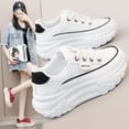 thumbnail image 2 of Zapatos sencillos de mujer, estilo coreano, transpirables, con plataforma elevada, informales, para deportes de otoño, zapatos de tabla, zapatos para estudiantes, 2 of 5