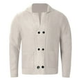 thumbnail image 5 of Kureaily Men's Fashion Cardigan Sweater Double Sweater Knitted Men's Cardigan Solid Color Large Pocket Jacket, 5 of 5