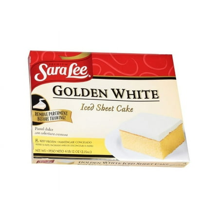 Sara Lee Golden White Iced Sheet Cake 12 x 16inch 76oz (PACK OF 4)