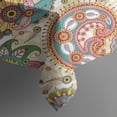 thumbnail image 5 of Multicolor Ethnic Paisley and Floral Pattern Rectangle Tablecloth 60"x102",Waterproof Polyester Rectangle Table Cloth, Wipeable Spillproof Polyester Tablecloth for Dining, Camping, Indoor and Outdoor, 5 of 6