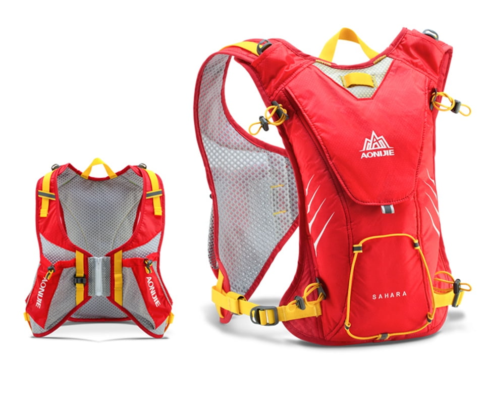 Light Weight Close-Fitting Hydration Pack Great for Hiking Running Biking Kids Men and Women 8L Orange by
