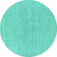 thumbnail image 1 of Ahgly Company Machine Washable Indoor Round Oriental Turquoise Blue Industrial Area Rugs, 7' Round, 1 of 4
