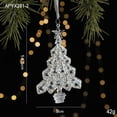 thumbnail image 4 of Colgante de árbol de Navidad de cristal transparente para Navidad, copo de nieve colgante de Navidad, adorno navideño para Año Nuevo, decoración de ventanas del hogar, 4 of 5