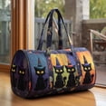 thumbnail image 5 of Retro Boho Bag Van Shape Quilted Duffle Printed Bag,Colorful Hippie Peace Sign, Wild Design, Travel Weekender Tote Bag, 5 of 7