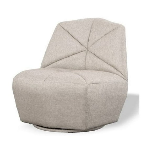 Divani Casa Tomlin Contemporary Fabric Upholstered Accent Chair in Gray