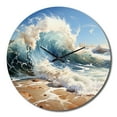 thumbnail image 4 of Designart "Beach Photo Coastal Euphony V" Nautical & Beach Oversized Wall Clock, 4 of 5