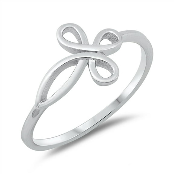 Infinity Love Knot Cross Filigree Ring .925 Sterling Silver Band Jewelry Female Male Unisex Size 6