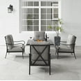 thumbnail image 2 of Dahlia 5Pc Outdoor Metal Conversation Set W/ Fire Table Taupe/Matte Black - Dante Fire Table & 4 Armchairs, 2 of 17