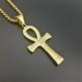 thumbnail image 3 of Lovelords Fashion Ancient Egyptian Ankh Cross Necklace For Men Women 14k Yellow Gold Biker Pendant Amulet Jewelry Gift, 3 of 6