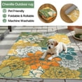 thumbnail image 4 of DEORAB 8'x10' Outdoor Rug Chenille Patio Carpet Three-Layer Material Imitation Silicone Spot Molding Camping Outside RV Mat,Green, 4 of 9
