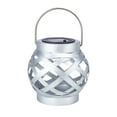thumbnail image 5 of Outdoor Lanterns, Solar Wind Lanterns,Galvanized Wind Lanterns，Solar Woven Lantern,Stylish Outdoor Decor with Ambient Lighting for Patio, Garden & Yard 1PC, 5 of 9