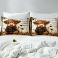 thumbnail image 4 of Erosebridal Cute Highland Cattle Bed Sheets Full, Cartoon Farm Animal Bedding Sets Full Size, Chic Flower Room Decor 4pcs, 4 of 7