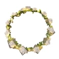 thumbnail image 2 of opolski Romantic Glowing Wreath LED Light Rose Flowers Hairband Headpiece Wedding Party Girl Birthday Favor Luminous Hair Garland White, 2 of 8