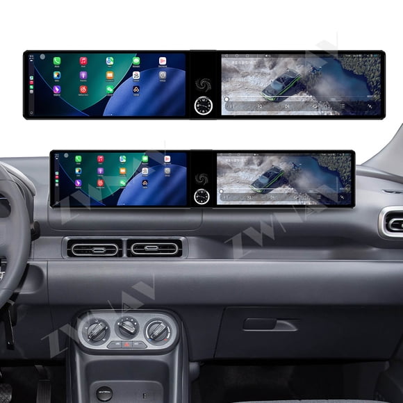 ZWNAV Dual 12.3 inch Screen Car Radio For Wuling Hongguang EV 2025-2026 Android GPS Navigation Multimedia Video Player Stereo Receiver Head Unit