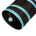 thumbnail image 2 of Túnel para gatos Salvador tubo plegable con juguete Color Azul Negro, 2 of 10