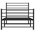 thumbnail image 6 of vidaXL Black Twin Metal Bed Frame with Headboard & Slats, No Mattress, Easy Assembly, 6 of 9