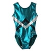 O3GL002 Girl's Girls Gymnastics Leotard - Green Chevron