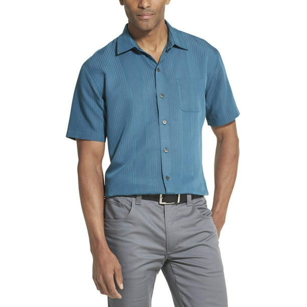 Van Heusen - Men's Van Heusen Air Non Iron Short Sleeve Shirt - Walmart ...
